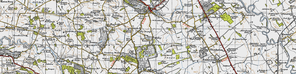 Old map of Banks Plantn in 1947