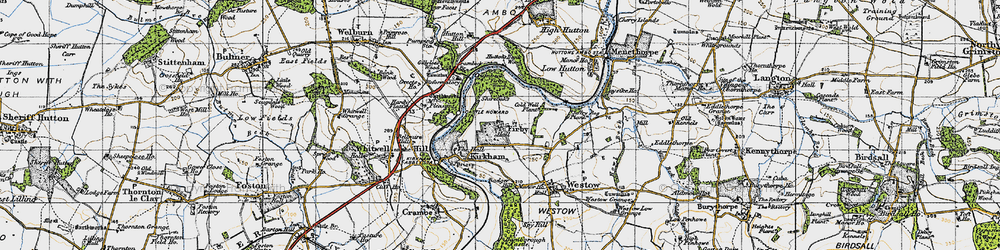 Old map of Firby in 1947