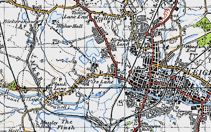 Old map of Firs Lane in 1947