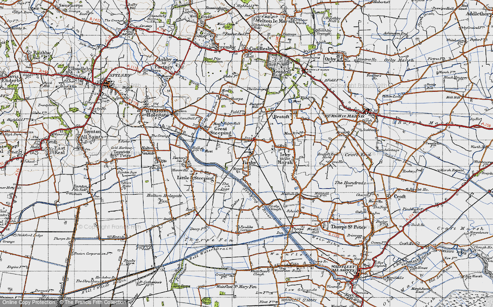Old Map of Firsby, 1946 in 1946