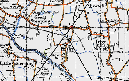 Old map of Firsby in 1946