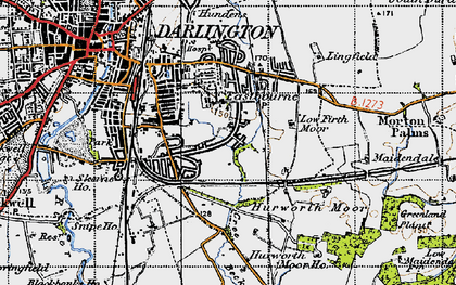 Old map of Firth Moor in 1947