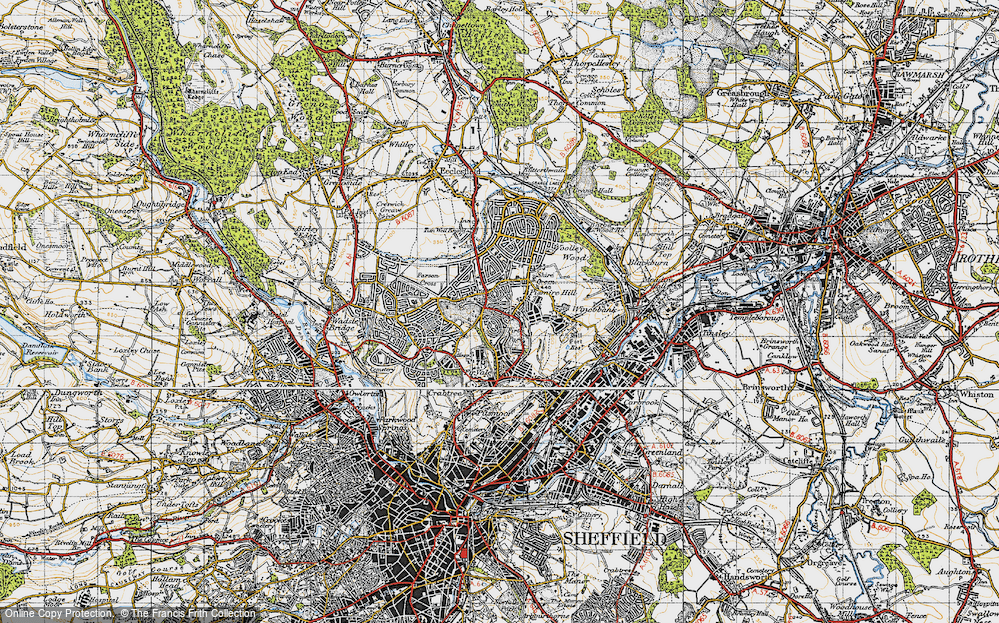 Old Map of Firth Park, 1947 in 1947