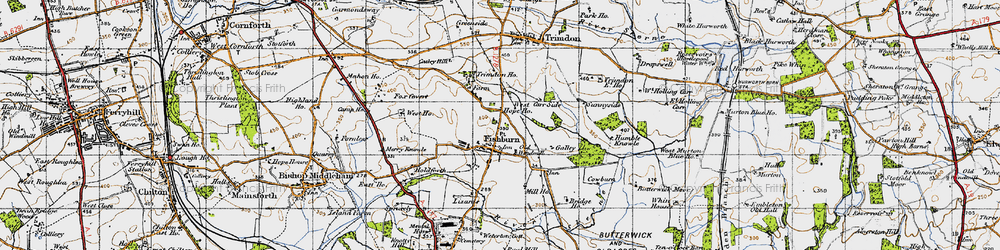 Old map of Fishburn in 1947