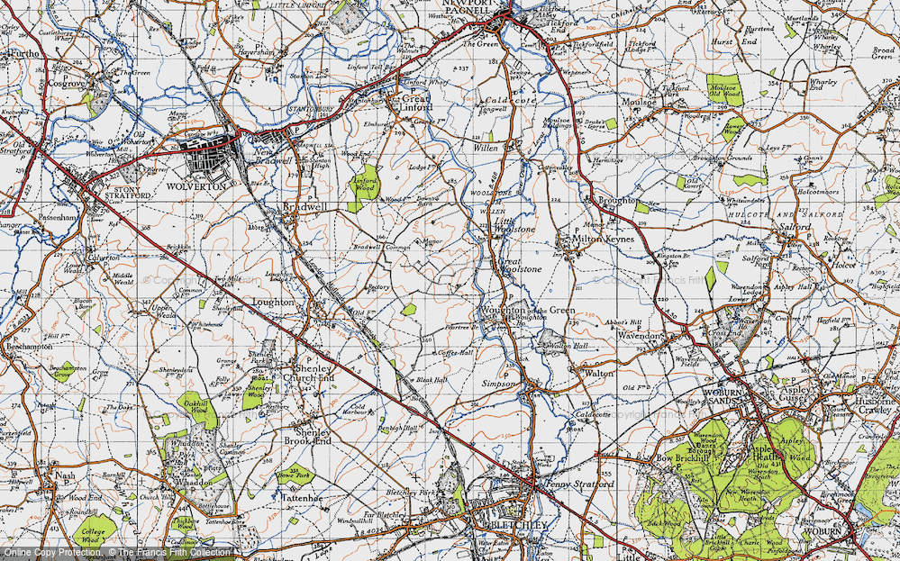 Old Map of Fishermead, 1946 in 1946