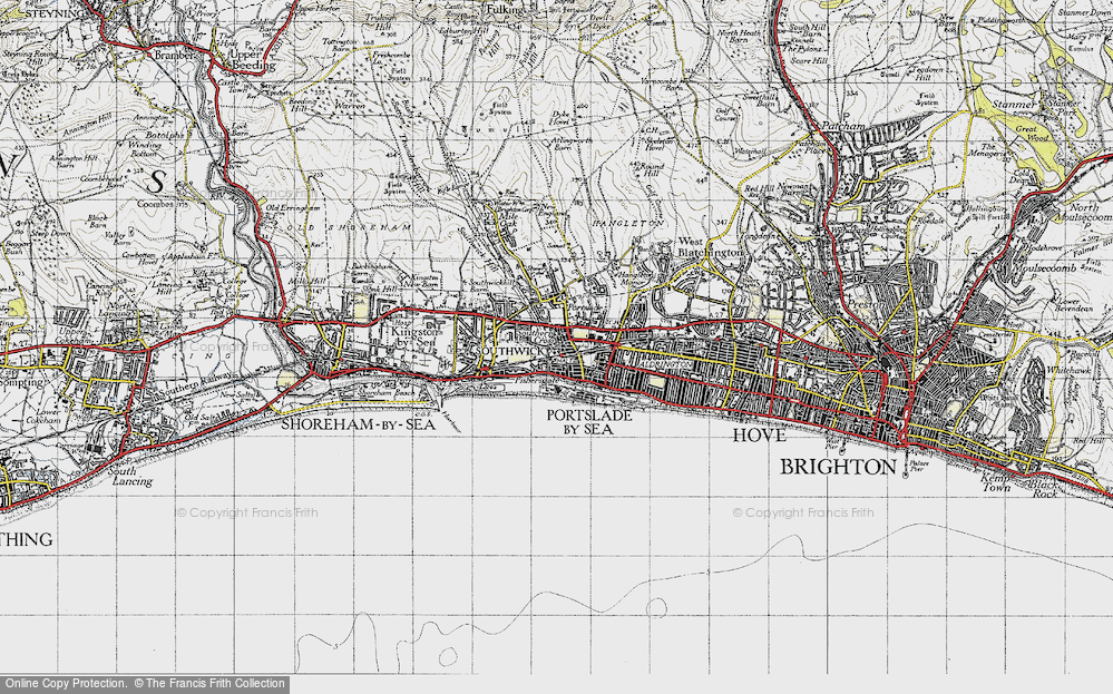 Old Map of Fishersgate, 1940 in 1940