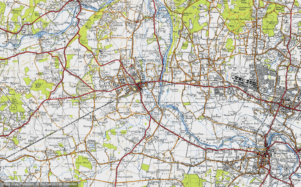 Old Map of Fishery, 1945 in 1945