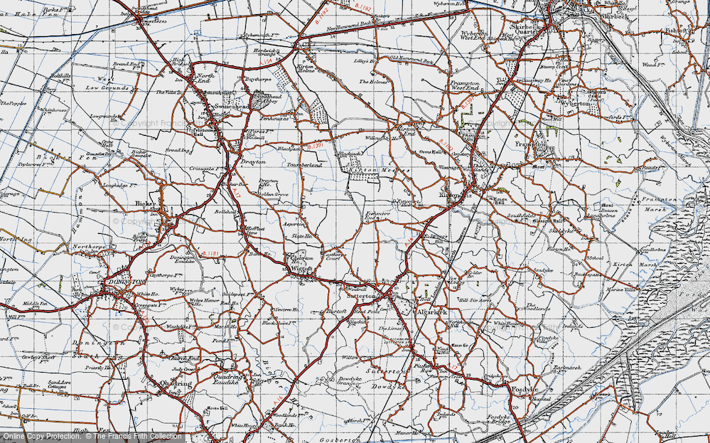 Old Map of Fishmere End, 1946 in 1946