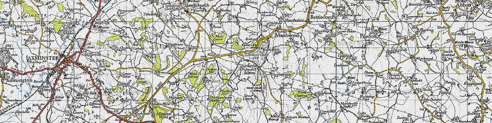 Old map of Fishpond Bottom in 1945