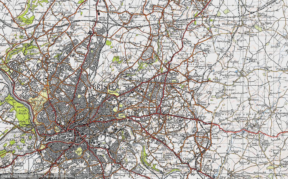 Old Map of Fishponds, 1946 in 1946