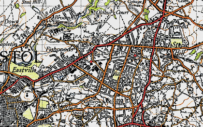 Old map of Fishponds in 1946