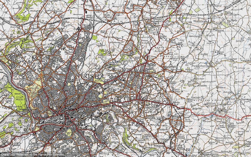 Historic Ordnance Survey Map Of Fishponds, 1946