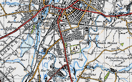 Old map of Fishpool in 1947