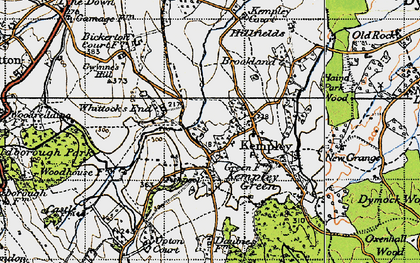 Old map of Whittocks End in 1947