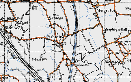 Old map of Fishtoft in 1946