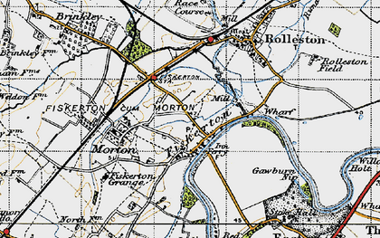 Old map of Fiskerton in 1946
