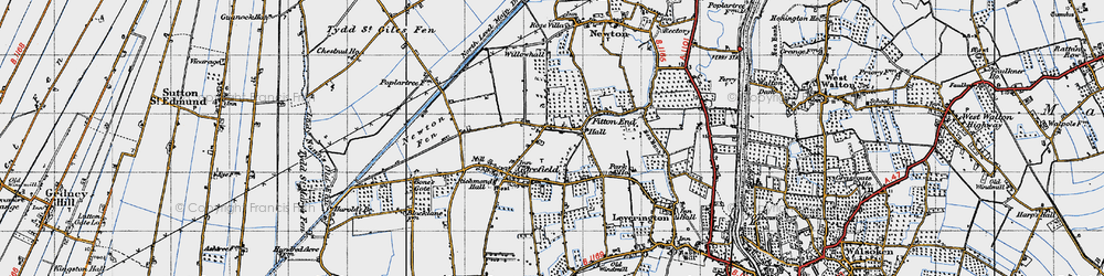 Old map of Fitton End in 1946