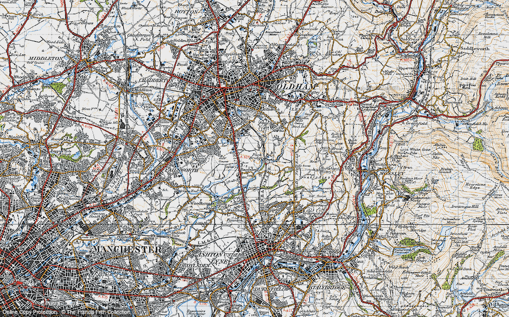 Old Map of Fitton Hill, 1947 in 1947