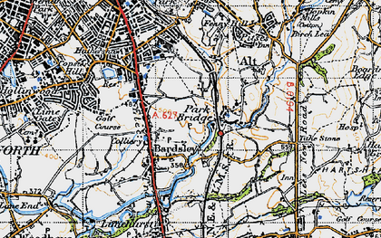 Old map of Fitton Hill in 1947