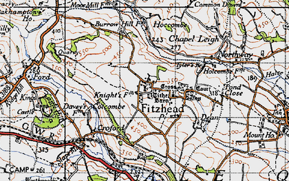 Old map of Fitzhead in 1946