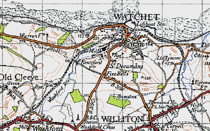 Old map of Five Bells in 1946