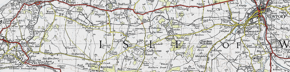 Old map of Five Houses in 1945