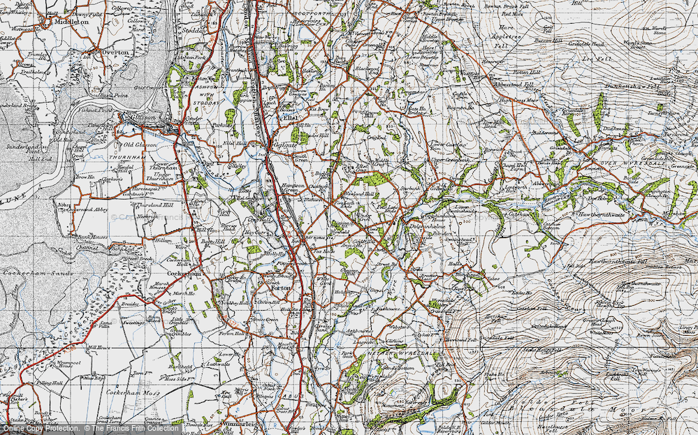 Old Map of Historic Map covering Anyon Ho in 1947