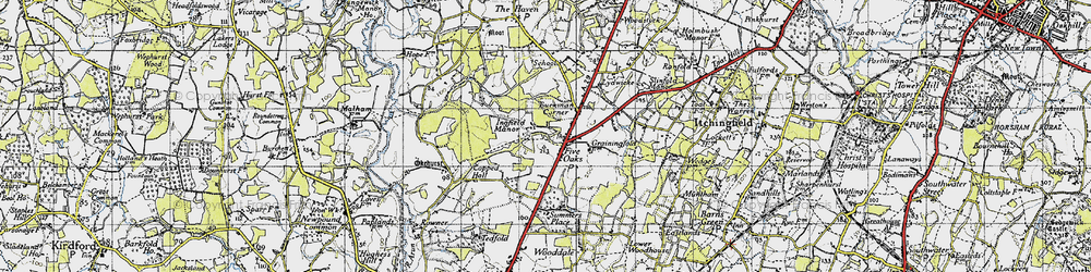 Old map of Buckman Corner in 1940