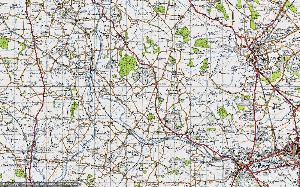 Old Map of Five Ways, 1947 in 1947