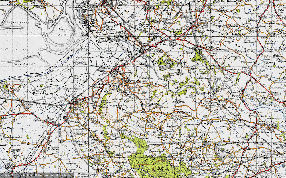 Old Map of Fivecrosses, 1947 in 1947
