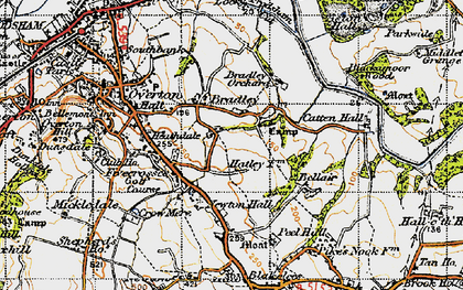 Old map of Bradley Orchard in 1947