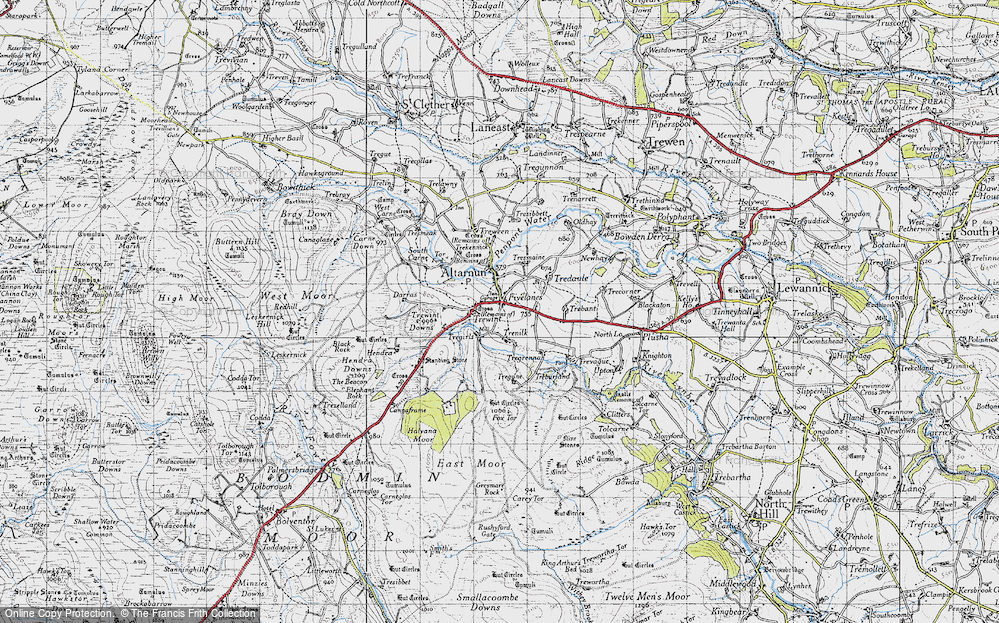Old Map of Fivelanes, 1946 in 1946