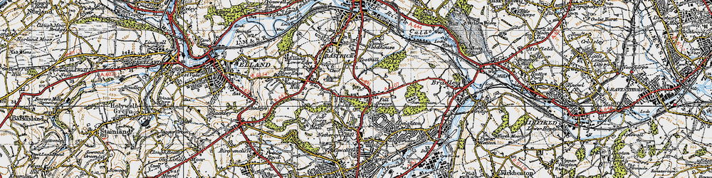 Old map of Fixby in 1947