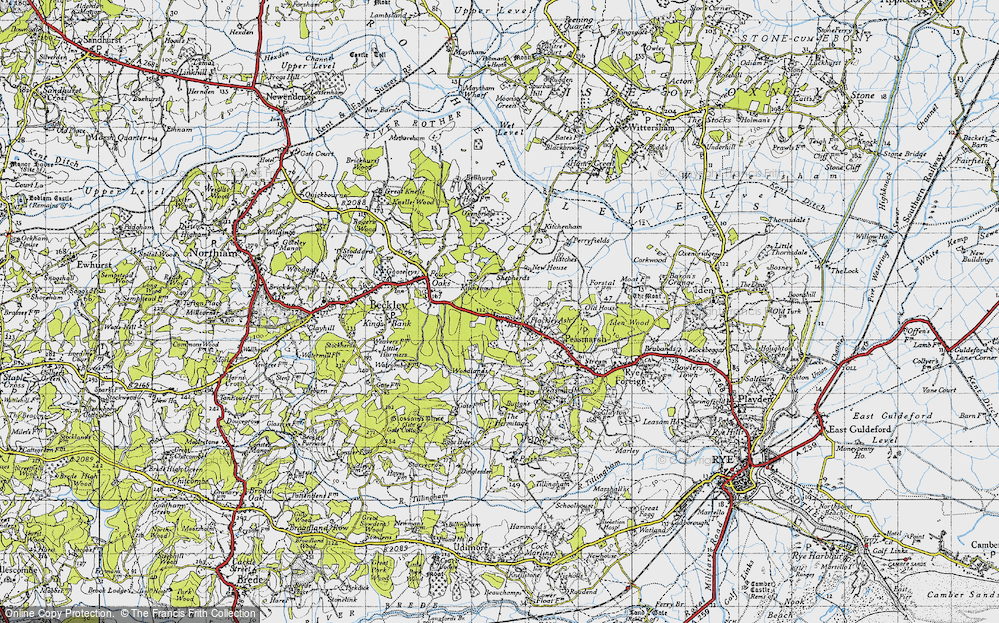Old Map of Flackley Ash, 1940 in 1940