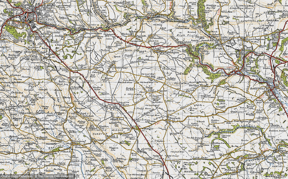 Old Map of Flagg, 1947 in 1947