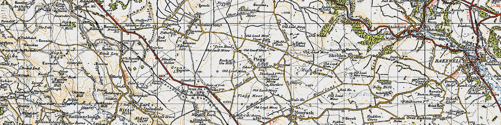 Old map of Flagg in 1947
