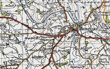 Old map of Flaggoners Green in 1947