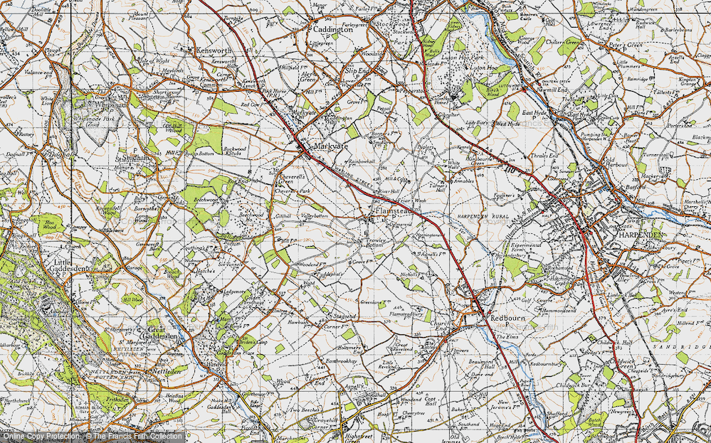 Old Map of Flamstead, 1946 in 1946