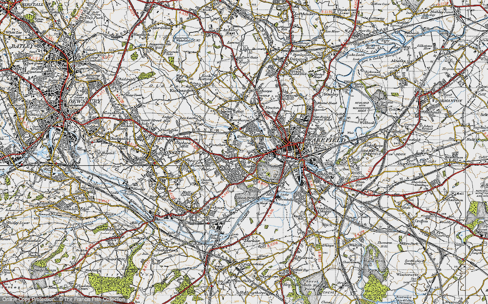 Old Map of Flanshaw, 1947 in 1947