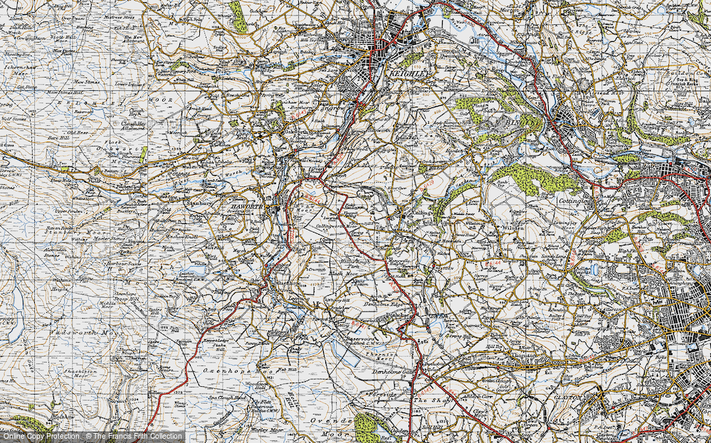 Old Map of Flappit Spring, 1947 in 1947