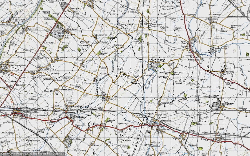 Old Map of Flawborough, 1946 in 1946