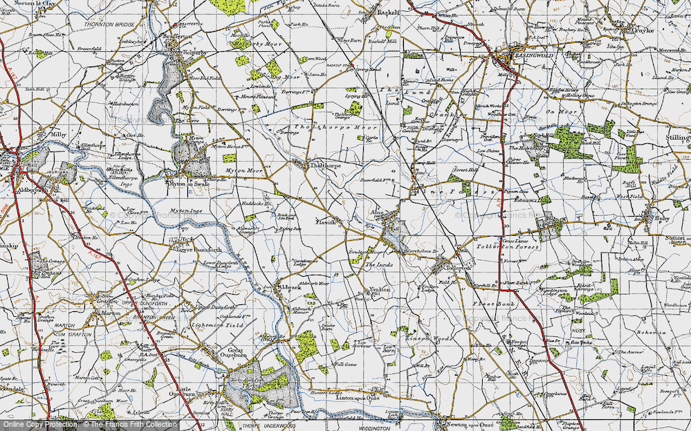 Old Map of Flawith, 1947 in 1947