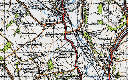 Old map of Bunker's Hill in 1946