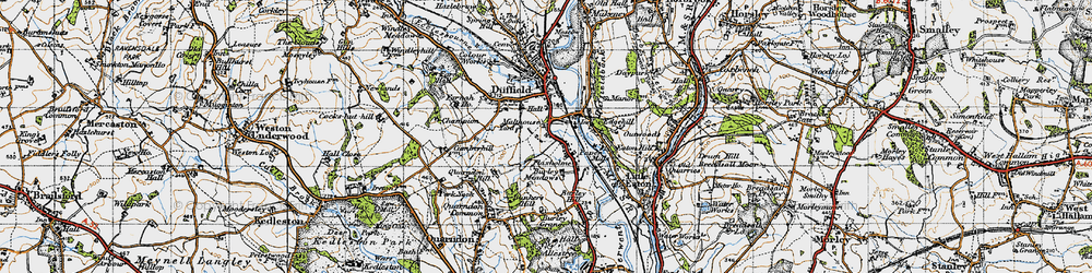 Old map of Burley Meadows in 1946