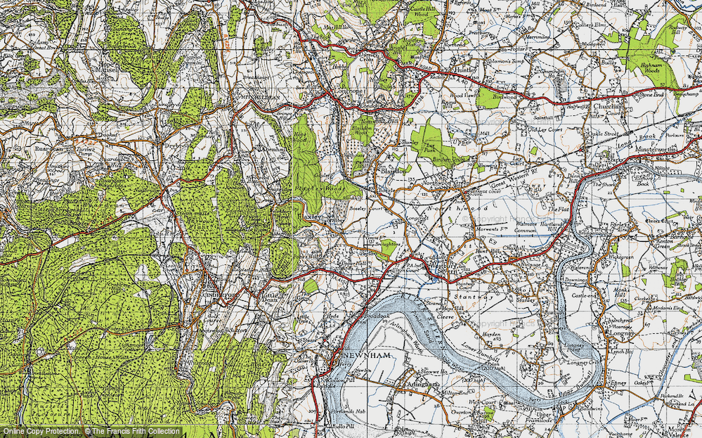 Old Map of Flaxley, 1947 in 1947