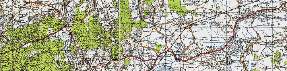 Old map of Boseley Court in 1947