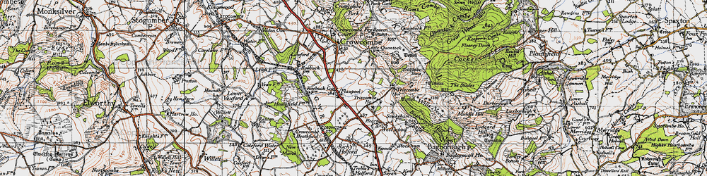 Old map of Flaxpool in 1946