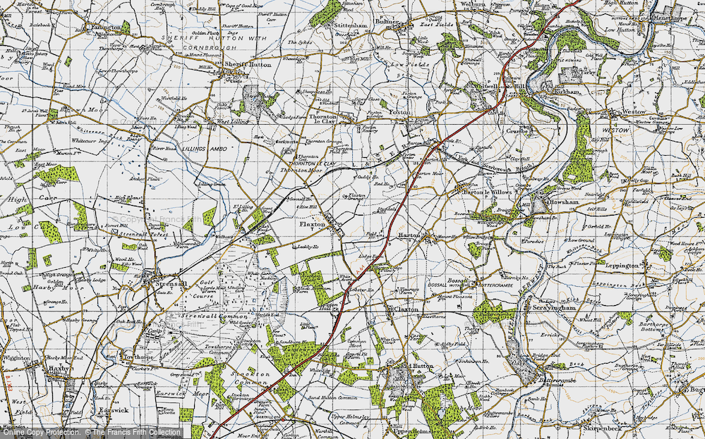 Old Map of Historic Map covering White Carr Nooking in 1947
