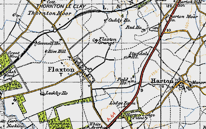 Old map of Flaxton in 1947