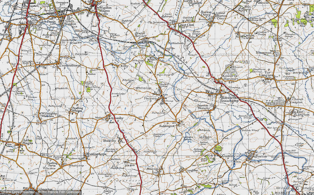 Old Map of Fleckney, 1946 in 1946